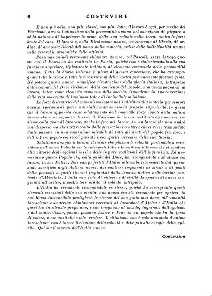 Costruire rivista mensile fascista