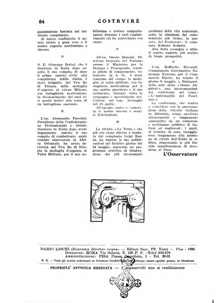 Costruire rivista mensile fascista