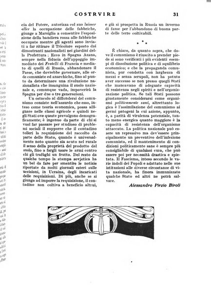 Costruire rivista mensile fascista