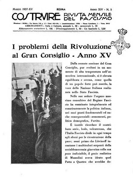 Costruire rivista mensile fascista