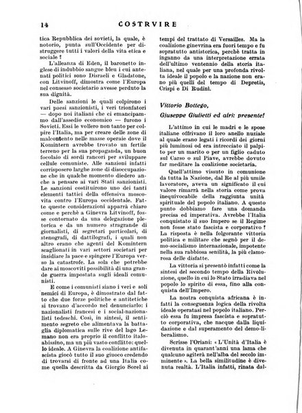 Costruire rivista mensile fascista