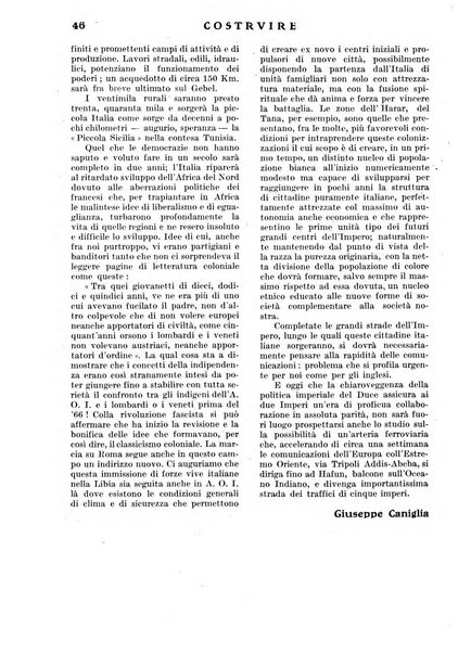 Costruire rivista mensile fascista