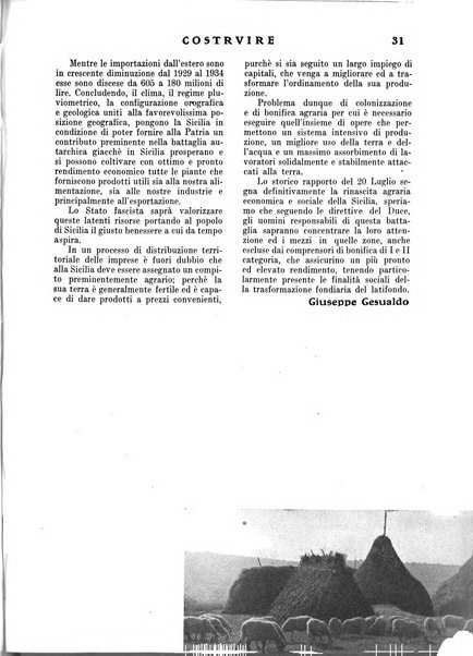 Costruire rivista mensile fascista