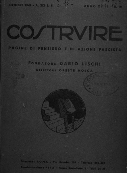 Costruire rivista mensile fascista