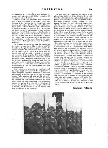 Costruire rivista mensile fascista