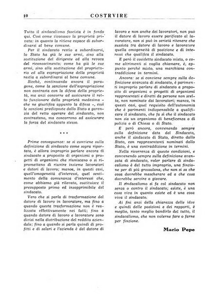 Costruire rivista mensile fascista