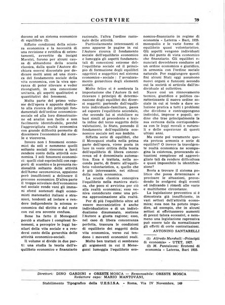 Costruire rivista mensile fascista