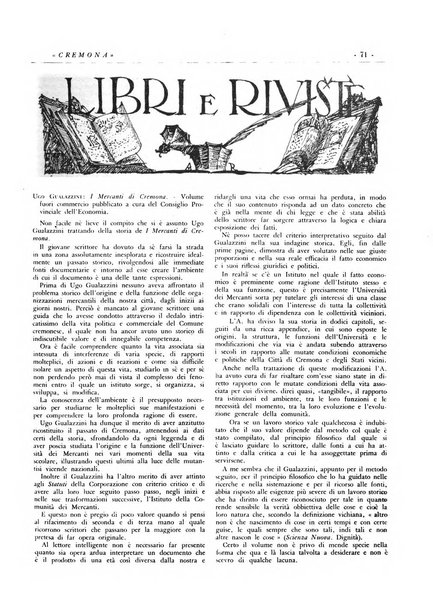 Cremona rivista mensile illustrata della Citta e Provincia