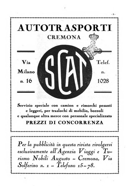 Cremona rivista mensile illustrata della Citta e Provincia