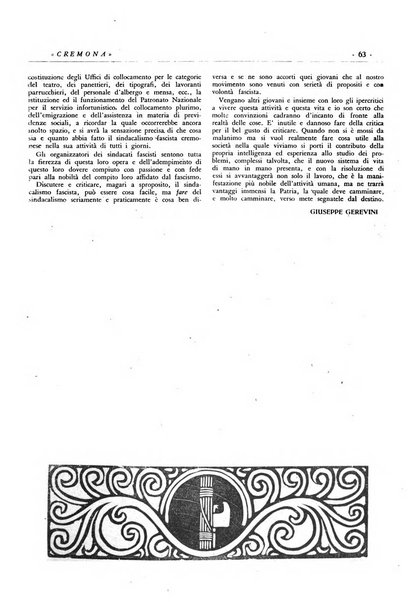 Cremona rivista mensile illustrata della Citta e Provincia