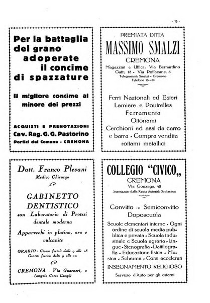 Cremona rivista mensile illustrata della Citta e Provincia