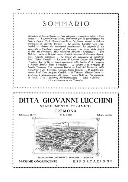 Cremona rivista mensile illustrata della Citta e Provincia