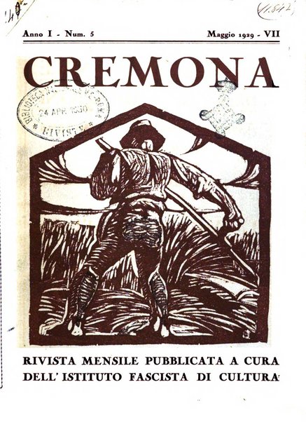 Cremona rivista mensile illustrata della Citta e Provincia