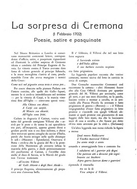 Cremona rivista mensile illustrata della Citta e Provincia