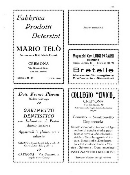 Cremona rivista mensile illustrata della Citta e Provincia