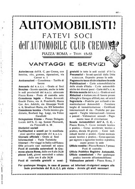 Cremona rivista mensile illustrata della Citta e Provincia