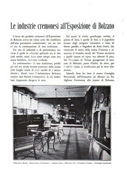 Cremona rivista mensile illustrata della Citta e Provincia