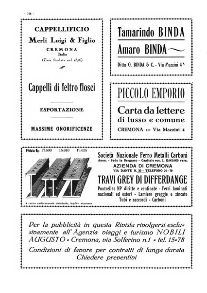 Cremona rivista mensile illustrata della Citta e Provincia