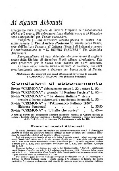 Cremona rivista mensile illustrata della Citta e Provincia