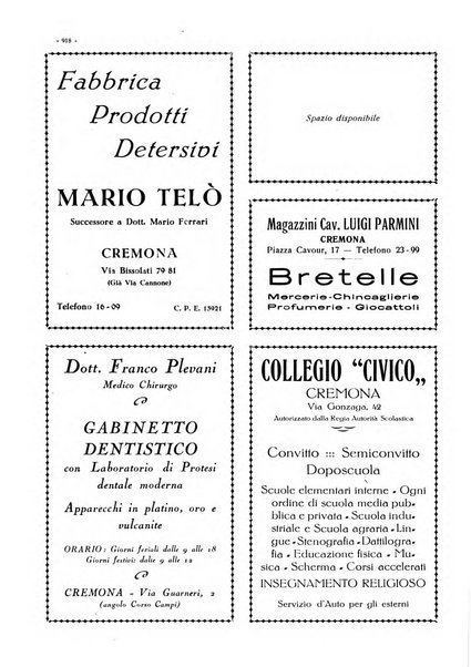 Cremona rivista mensile illustrata della Citta e Provincia