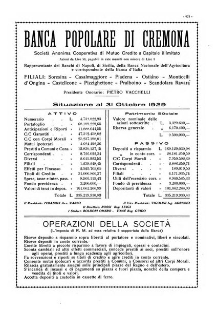 Cremona rivista mensile illustrata della Citta e Provincia