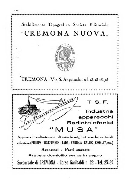 Cremona rivista mensile illustrata della Citta e Provincia