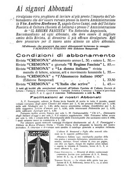 Cremona rivista mensile illustrata della Citta e Provincia