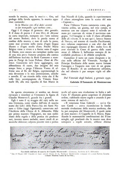 Cremona rivista mensile illustrata della Citta e Provincia