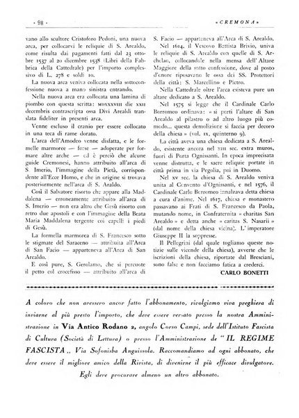 Cremona rivista mensile illustrata della Citta e Provincia