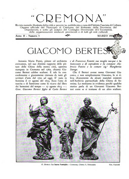 Cremona rivista mensile illustrata della Citta e Provincia