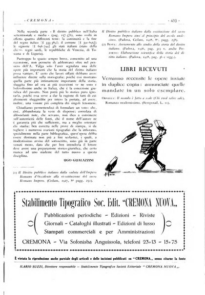 Cremona rivista mensile illustrata della Citta e Provincia