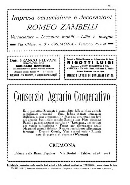 Cremona rivista mensile illustrata della Citta e Provincia