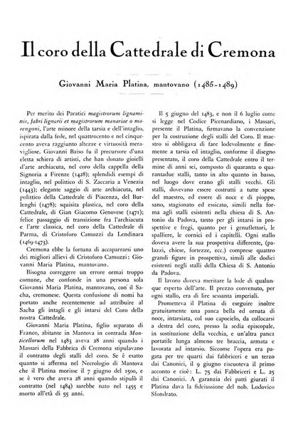 Cremona rivista mensile illustrata della Citta e Provincia