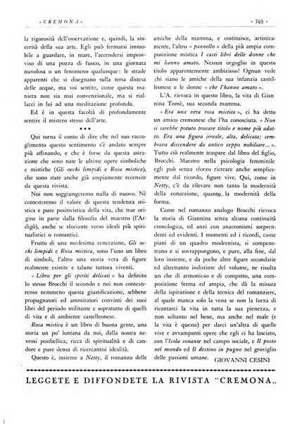 Cremona rivista mensile illustrata della Citta e Provincia