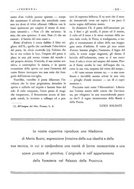 Cremona rivista mensile illustrata della Citta e Provincia