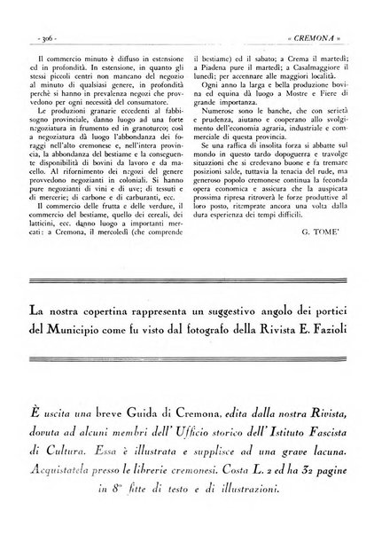 Cremona rivista mensile illustrata della Citta e Provincia