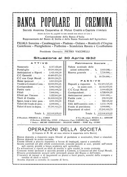 Cremona rivista mensile illustrata della Citta e Provincia