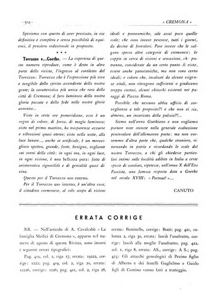 Cremona rivista mensile illustrata della Citta e Provincia