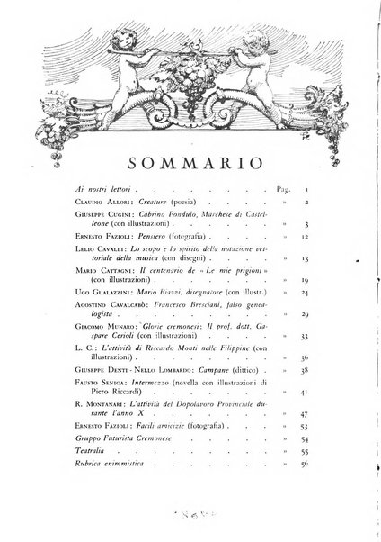 Cremona rivista mensile illustrata della Citta e Provincia