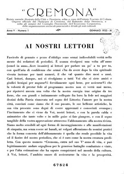 Cremona rivista mensile illustrata della Citta e Provincia