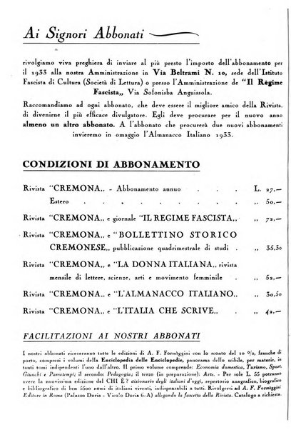 Cremona rivista mensile illustrata della Citta e Provincia