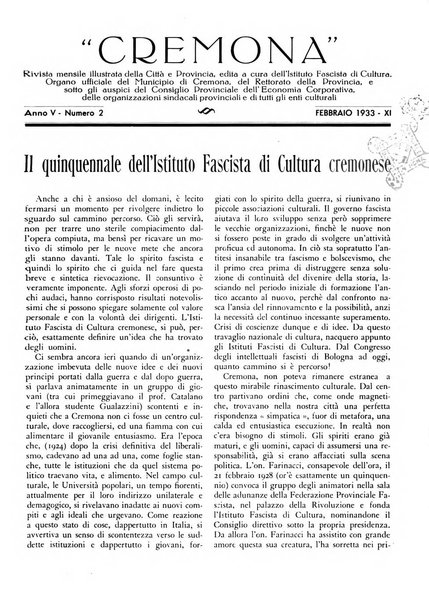 Cremona rivista mensile illustrata della Citta e Provincia