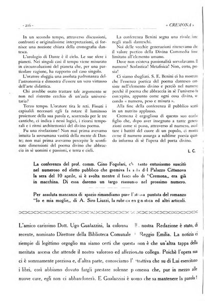 Cremona rivista mensile illustrata della Citta e Provincia