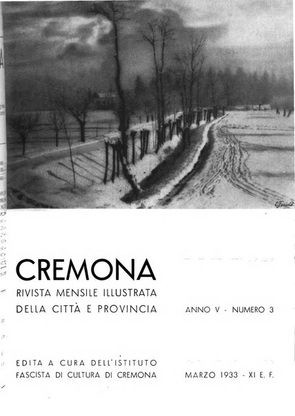 Cremona rivista mensile illustrata della Citta e Provincia