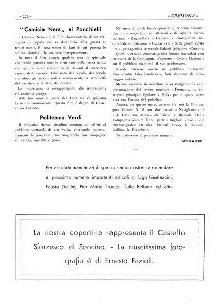 Cremona rivista mensile illustrata della Citta e Provincia