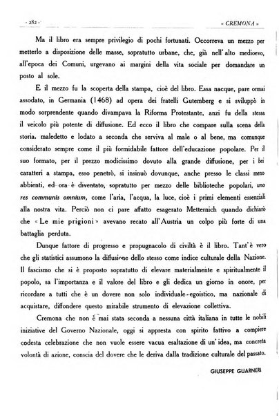 Cremona rivista mensile illustrata della Citta e Provincia