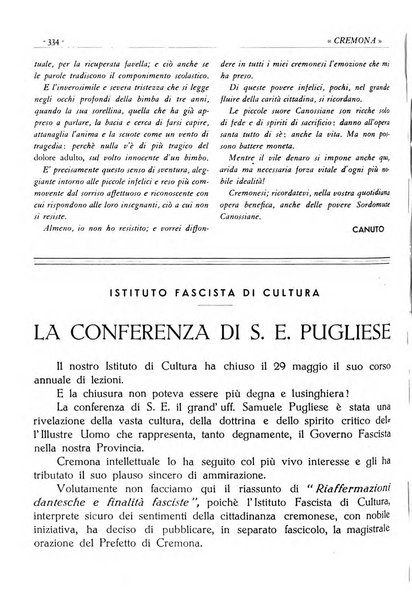 Cremona rivista mensile illustrata della Citta e Provincia