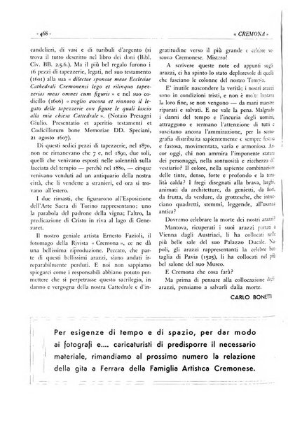 Cremona rivista mensile illustrata della Citta e Provincia