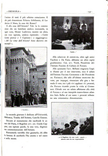 Cremona rivista mensile illustrata della Citta e Provincia