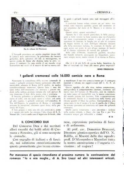 Cremona rivista mensile illustrata della Citta e Provincia